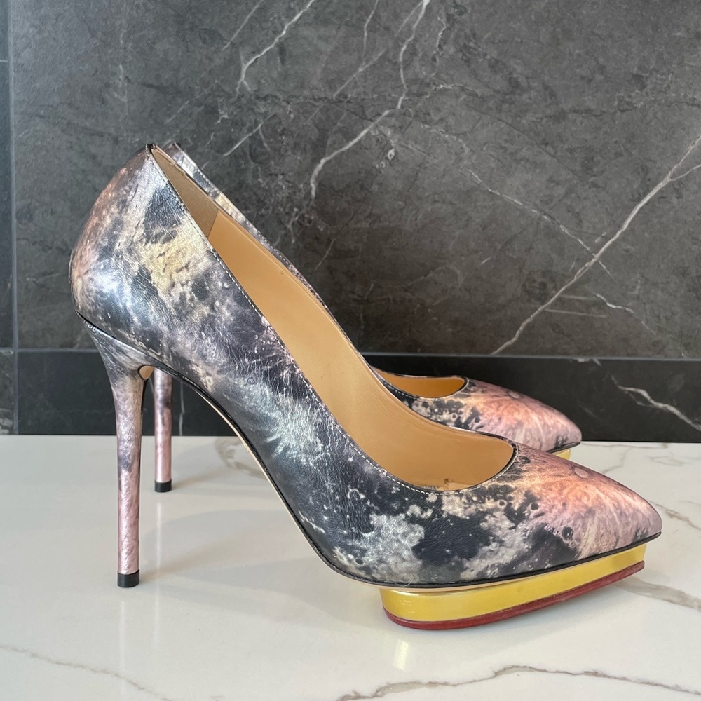 Charlotte Olympia Metallic Kaleidoscope Debbie Heels